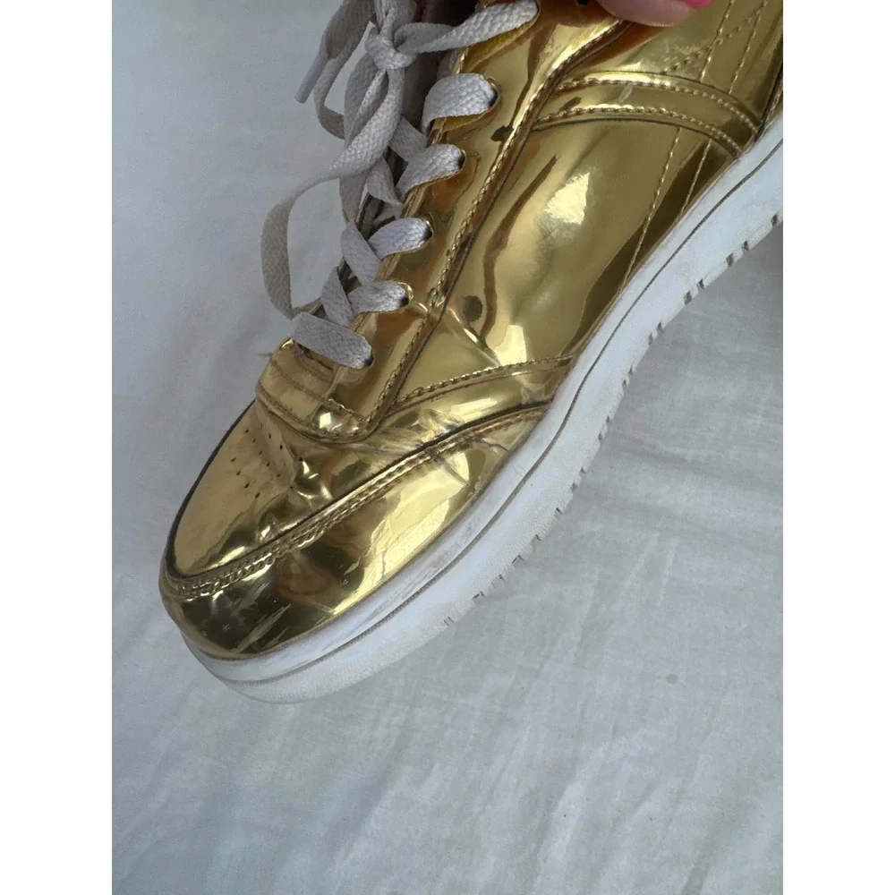 NASA Metallic Gold Low Top Sneakers Space Administration US Women's size 8s